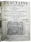 LAW  CAROCCI, VINCENZO. Tractatus practicabiles de deposito, oblationibus, & sequestro.  1593